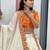 Orange Chinon Heavy Embroidered Coding Sequin Work Lehenga Choli with Dupatta