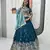 Teal Blue Vichitra Silk Embroidered Thread & Sequin Work Lehenga Choli with Dupatta