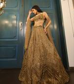 Net Lehenga Choli Set with Work Blouse & Dupatta