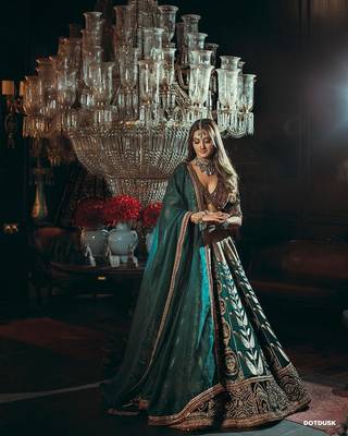 TEAL BLUE Premium Mulmul Silk Lehenga Choli with Heavy Embroidery & Can Can Flair 3