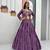 Purple Chinon Embroidered Thread & Sequin Work Lehenga with Jacket Style Blouse