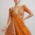 Women's Orange Georgette Sequins With Zari Embroidery Lehenga