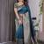 Teal Color Zari Woven Banarasi Art Silk Saree