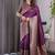 Wine Color Zari Woven Banarasi Art Silk Saree