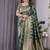 Green Color Zari Woven Banarasi Art Silk Saree