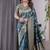 Teal Color Zari Woven Banarasi Art Silk Saree