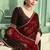 maroon color fendi satin silk blend shaded zircon hand work saree