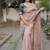 Beige Color Embroidered Banarasi Crush Saree
