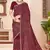 Wine color georgette embroidered  saree with blouse