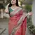 Red Color Embroidered Banarasi Crush Saree