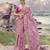 onion pink tissue silk blend jacquard saree with rani pure tissue blouse     classy designer saree