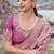onion pink tissue silk blend jacquard saree with rani pure tissue blouse     classy designer saree