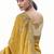 yellow tissue silk blend jacquard saree with beige pure tissue blouse     vibrant festive wear saree