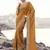 mustard pure satin silk blend jacquard saree with pure tissue blouse     rich ethnic wedding saree