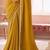 Mustard georgette designer lace border saree with heavy work blouse for wedding party