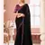 Black georgette designer lace border saree with heavy work blouse for wedding party