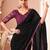 Black georgette designer lace border saree with heavy work blouse for wedding party