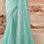 Celsete light sky blue georgette designer lace border saree with heavy work blouse for wedding party