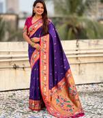 Soft silk swan rajhans paithani saree