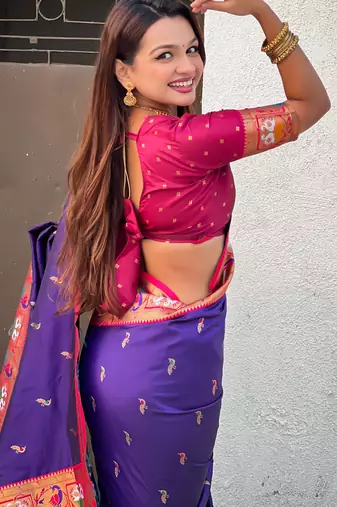 Soft silk swan rajhans paithani saree