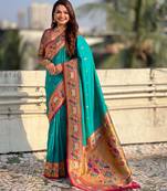 Soft silk swan rajhans paithani saree