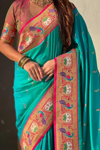 Soft silk swan rajhans paithani saree