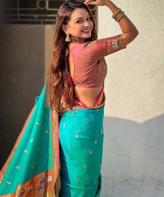 Soft silk swan rajhans paithani saree 4