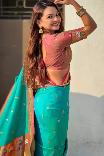 Soft silk swan rajhans paithani saree