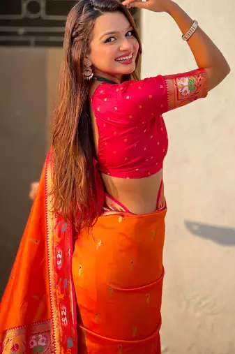 Soft silk swan rajhans paithani saree