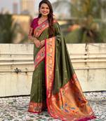 Soft silk swan rajhans paithani saree
