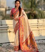 Soft silk swan rajhans paithani saree