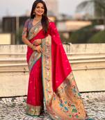 Soft silk swan rajhans paithani saree