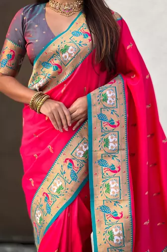 Soft silk swan rajhans paithani saree
