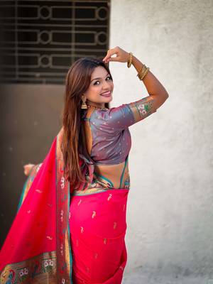 Soft silk swan rajhans paithani saree 4