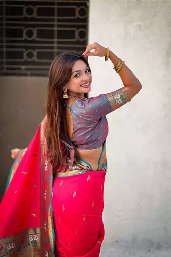 Soft silk swan rajhans paithani saree