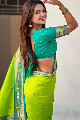 Soft silk swan rajhans paithani saree