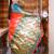orange woven paithani silk blend saree with blouse
