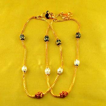 Micro Platted Anklet Size-10"Inch 1
