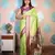 green woven banarasi silk blend saree with blouse