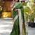dark green woven paithani silk blend saree with blouse
