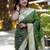 dark green woven paithani silk blend saree with blouse