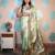light green woven banarasi silk blend saree with blouse