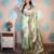 light green woven banarasi silk blend saree with blouse