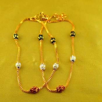 Micro Platted Anklet Size-10"Inch 2