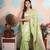 light green woven banarasi silk blend saree with blouse