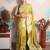 lime woven banarasi silk blend saree with blouse