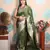 green woven banarasi silk blend saree with blouse