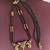 Gold plated temple balaji black beads neckalce