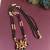 Gold plated temple ganesha stone black beads necklace