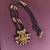 Gold plated temple lakshmi stone black beads necklace